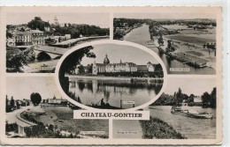 CPSM 53 CHATEAU GONTIER MULTI VUES 1951 - Chateau Gontier