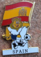 MASCOTTE EURO 1996 FOOTBALL ENGLAND - DRAPEAU ESPAGNE - SPAIN FLAG - LION -    (12) - Football