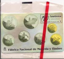 TARJETA MONEDAS CULTURA Y NATURALEZA  TIRADA 9100 - Sellos & Monedas