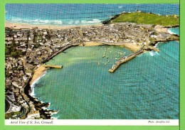 AERIAL VIEW OF SAINT IVES / Carte écrite / Card Written On 1989 - St.Ives