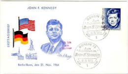 KEN 4 - ALLEMAGNE BERLIN FDC En Mémoire De John Kennedy - Ich Bin Ein Berliner (je Suis Berlinois) - 1948-1970