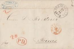 T&T Brief Gelaufen Von Bremen Am 23.12.1865 Nach Frankreich - Cartas & Documentos