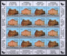 HUNGARY 1991 HISTORY Architecture BUILDINGS - Fine Sheet MNH - Unused Stamps
