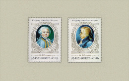 HUNGARY 1991 PEOPLE Persons MOZART - Fine Set MNH - Unused Stamps