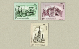 HUNGARY 1993 ARCHITECTURE Structures Buildings From BUDAPEST - Fine Set MNH - Nuevos