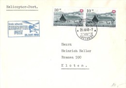 Erste Schweiz. HELICOPTER-POST 23.SEPT.1948 - First Flight Covers