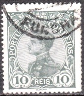 PORTUGAL - 1910,  D. Manuel II, 10 R.  Papel Esmalte  (o)  MUNDIFIL  Nº 158 - Used Stamps