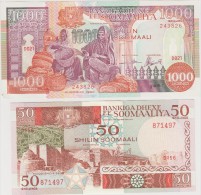 SOMALIE  2   BANKNOTES    VF   Ref  651 - Somalie