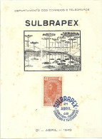 Sonderblatt   "SULBRAPEX" Curitiba Parana"           1949 - Brieven En Documenten