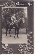 Carte Postale Photo Militaire Occupation Française En Allemagne-Cavalier Du 4 ème Régiment Avec Clairon-Souvenir Du Rhin - Regimente