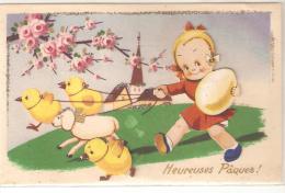 Carte A Systeme (oeufs) Heureuses Paques J.d.a. Paris - Easter