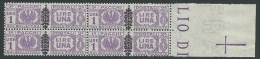 1945 LUOGOTENENZA PACCHI POSTALI 1 LIRA QUARTINA MNH ** - SV13-4 - Postal Parcels