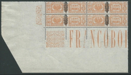 1945 LUOGOTENENZA PACCHI POSTALI 50 CENT QUARTINA LUSSO MNH ** - SV15-4 - Paketmarken