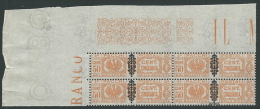 1945 LUOGOTENENZA PACCHI POSTALI 50 CENT QUARTINA LUSSO VARIETà MNH ** - SV15-6 - Postal Parcels