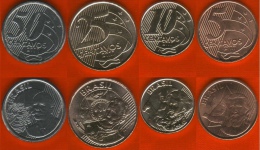 Brazil Set Of 4 Coins: 5 - 50 Centavos 2010-11 UNC - Brasil