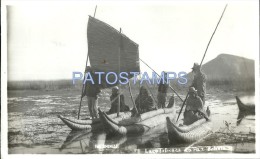 3288 BOLIVIA LA PAZ LAGO TITICACA COSTUMES MAN'S IN TOTORAS POSTAL POSTCARD - Bolivië