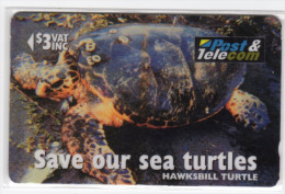 FIDJI TELECARTE  MV Cards FIJ-083 HAWKSBILL TURTLE TAKU  CN 17FIB - Fidji