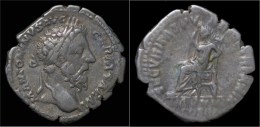 Marcus Aurelius AR Denarius Securitas Enthroned Left- Unpublished In RIC, BMC And Cohen - La Dinastia Antonina (96 / 192)