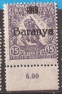 1919  15-17   BARANYA  UNGARN SERBIA JUGOSLAVIJA OVERPRINT  INTERESSANT  - TYP II NEVER HINGED - Baranya