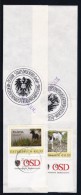 1309s: Personalisierte Hundemarken Aus Österreich: 3 ÖSD- Originalbanderolen (2 Scans) - Timbres Personnalisés