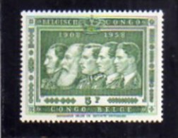 BELGIAN CONGO BELGA BELGE 1958 KINGS OF BELGIUM RE DEL BELGIO 5 F. MLH - Unused Stamps