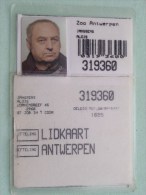 ZOO Antwerpen Lidkaart 319360 Janssens Alois St. Job In 't Goor ( Details Zie Foto ) ! - Tickets - Vouchers