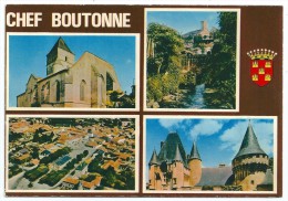 Cpsm: 79 CHEF BOUTONNE (ar. Niort) Multivues (Blason)  CIM - Chef Boutonne