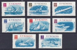 ROMANIA-1962. Ships,Boats / Kayak,Yachts,Sailboat,Canoe,Skiff  MNH!! Mi:2048-2055. - Ongebruikt