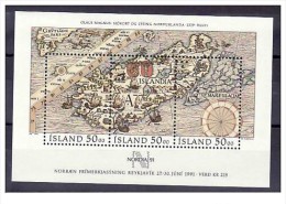 Islanda - 1991 - Nuovo/new - Esplorazione - Mi Block 12 - Unused Stamps