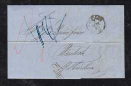 Schweiz 1863 Tax Brief WETZIKON Nach RAUENBURG Grossherzogtum BADEN - ...-1845 Prefilatelia