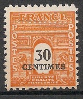 France 1945 Y&T Nos 702** à 711** (10 Timbres) Arc De Triomphe - 1944-45 Arco Di Trionfo