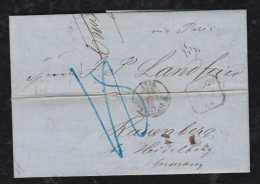 Great Britain 1864 Cover LONDON Via France CALAIS To RAUENBERG Duchy Baden Germany - Lettres & Documents