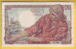 BILLET FRANCAIS - 20 Francs Pêcheur 15.4.1943 SUP+ - 20 F 1942-1950 ''Pêcheur''