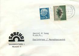 SAARLAND  1958 Brief Mit Mi Nr 410, 437 - Storia Postale