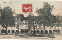 ISLE SUR TARN  Place De La Mairie Et Fontaine TB - Lisle Sur Tarn