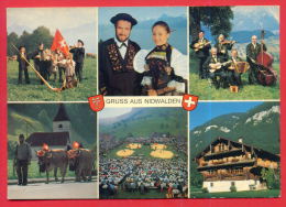 163591 / Kanton Nidwalden - NATIONAL COSTUME , COW , MUSIC , HOUSE - Switzerland Suisse Schweiz Zwitserland - Altri & Non Classificati