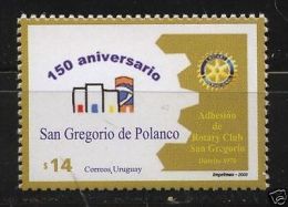 Rotary International 150th Years Of City San Gregorio URUGUAY Sc#2046 MNH STAMP - Rotary, Lions Club