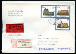 DDR U1 UMSCHLAG Burgen Der DDR Gebraucht Halle-Aachen 1990  Kat. 20,00 € - Buste - Usati