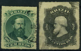 Brésil : N° 34 Et 35 Oblitéré Année 1876 - Used Stamps
