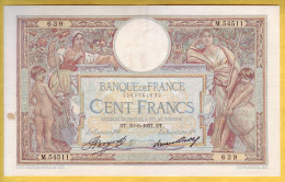 BILLET FRANCAIS - 100 Francs Luc Olivier Merson 10-6-1937 TTB+ - 100 F 1908-1939 ''Luc Olivier Merson''