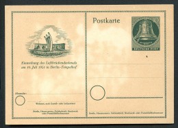 BERLIN P24 Postkarte Luftbrückendenkmal ** 1951  Kat. 35,00 € - Postkarten - Ungebraucht