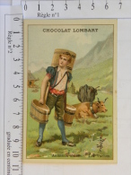 Chromo Image CHOCOLAT LOMBART - Animaux Utiles - Les Vaches - Lombart