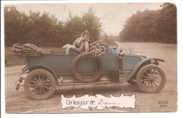 13 - Un Bonjour De ROCHEVAIRE - Belle Voiture Ancienne - Roquevaire