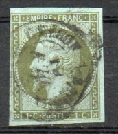 FRANCE - 1853-60 - Second Empire - Napoléon III - N° 11a - 1 C. Bronze (Oblitération Petit Cachet à Date (Type 15)) - 1853-1860 Napoleon III
