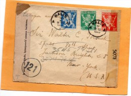 Belgium 1945 Censored Cover Mailed To USA - Autres & Non Classés