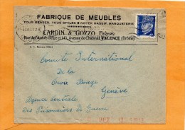 France 1943 Cover Mailed To Switzerland - Autres & Non Classés