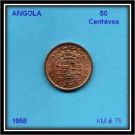 ANGOLA - 50 Centavos - 1958 - AUnc. - KM # 75 - AG 16.05 - Portugal - 2 Scans - Angola