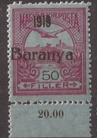 1919  12-14   BARANYA  UNGARN SERBIA JUGOSLAVIJA OVERPRINT  INTERESSANT  - TYP II NEVER HINGED - Baranya