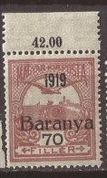 1919  12-14   BARANYA  UNGARN SERBIA JUGOSLAVIJA OVERPRINT  INTERESSANT  - TYP II NEVER HINGED - Baranya