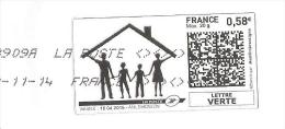 MONTIMBRAMOI MONTIMBRENLIGNE FAMILLE TOIT MAISON  ENVELOPPE 22X11 - Other & Unclassified